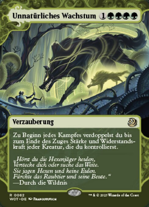 Unnatürliches Wachstum WOT-62 Rare Near Mint Deutsch Foil