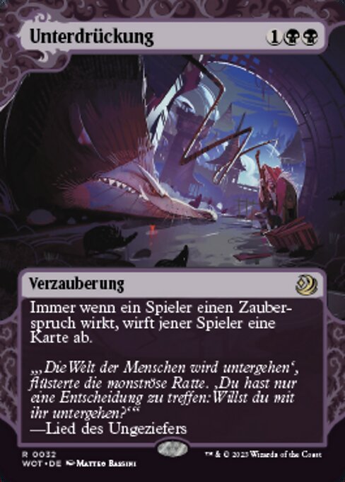 Unterdrückung WOT-32 Rare Near Mint Deutsch