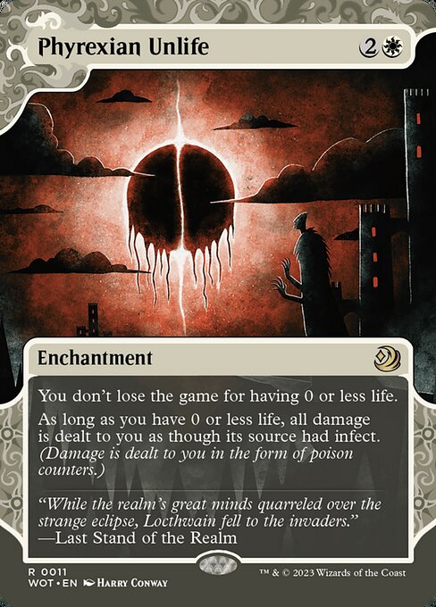 Phyrexian Unlife WOT-11 Rare Near Mint Englisch Foil