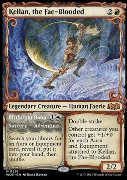 Kellan, the Fae-Blooded // Erb-Segen (V.1) XWOE-291 Mythic Excellent Englisch Foil
