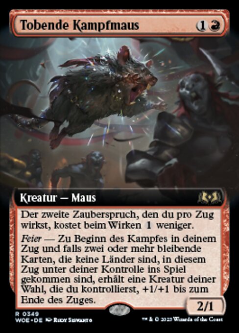 Tobende Kampfmaus XWOE-349 Rare Near Mint Deutsch