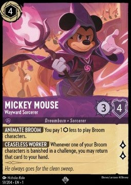 Micky Maus - Eigenwilliger Zauberer (V.1) 1TFC-51 Super Rare Near Mint Deutsch Foil