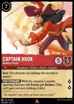 Käpt'n Hook - Skrupelloser Pirat 1TFC-107 Rare Near Mint Englisch Foil
