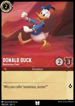 Donald Duck - Aufbrausender Vogel 1TFC-108 Uncommon Boosterfrisch Deutsch