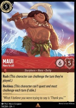 Maui - Held von allen (V.1) 1TFC-114 Rare Near Mint Deutsch