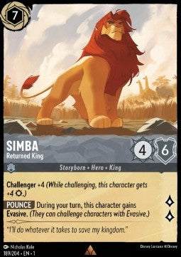 Simba - Zurückgekehrter König (V.1) 1TFC-189 Rare Excellent Deutsch