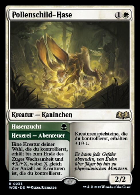 Pollen-Shield Hare // Hasenzucht WOE-233 Rare Near Mint Deutsch