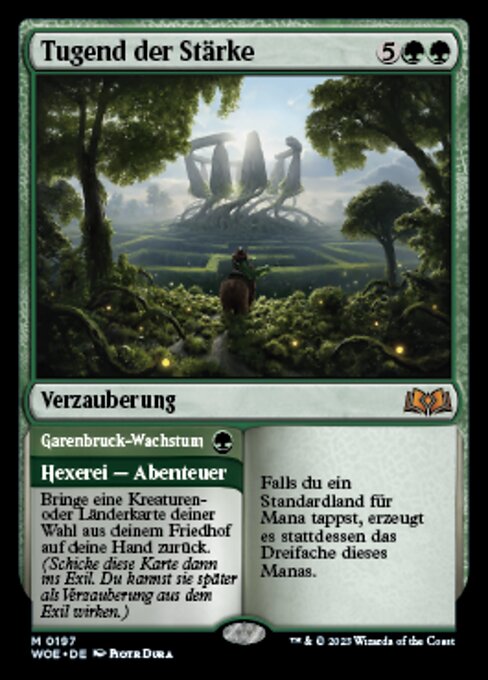 Virtue of Strength // Garenbruck-Wachstum WOE-197 Mythic Near Mint Deutsch