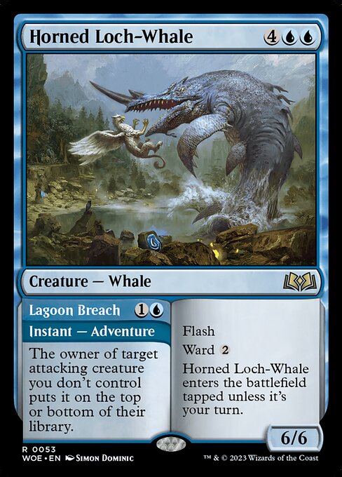 Horned Loch-Whale // Lagoon Breach WOE-53 Rare Near Mint Englisch