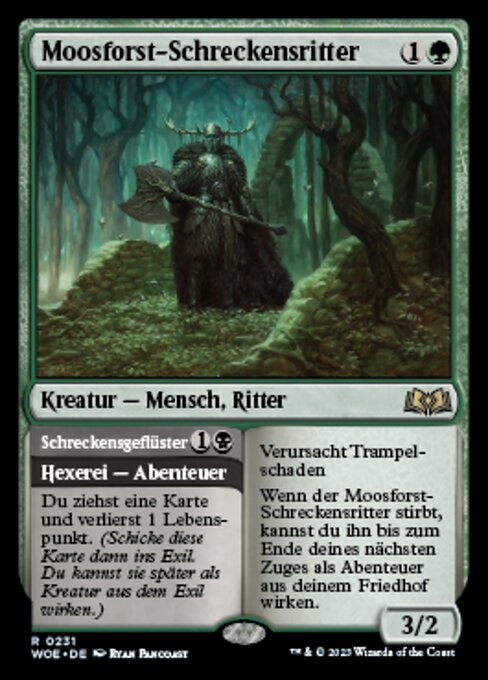 Mosswood Dreadknight // Schreckensgeflüster WOE-231 Rare Excellent Deutsch