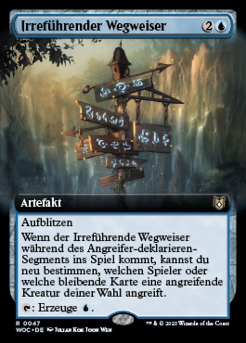 Irreführender Wegweiser XWOC-47 Rare Near Mint Deutsch