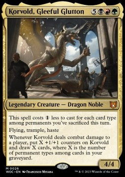 Korvold, Gleeful Glutton WOC-26 Mythic Near Mint Deutsch