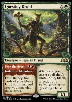 Questing Druid // Seek the Beast XWOE-294 Rare Near Mint Englisch