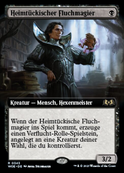 Heimtückischer Fluchmagier XWOE-343 Rare Near Mint Deutsch Foil