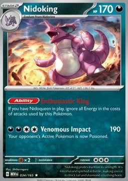 Nidoking MEW-034 Rare Excellent Deutsch