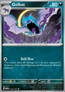 Golbat MEW-042 Uncommon Excellent Deutsch Reverse Holo