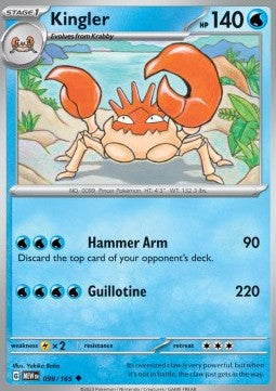 Kingler MEW-099 Uncommon Excellent Deutsch Reverse Holo