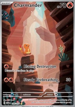 Charmander MEW-168 Illustration Rare Light Played Englisch