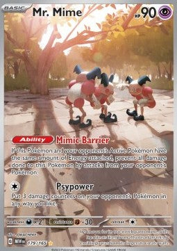 Mr. Mime MEW-179 Illustration Rare Excellent Englisch