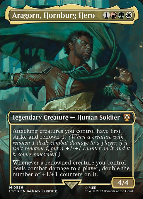 Aragorn, Hornburg Hero (V.2) LTRH-536 Mythic Near Mint Englisch Foil