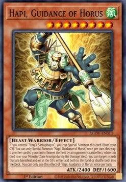 Hapi, Führung des Horus AGOV-013 Super Rare Excellent Deutsch 1. Auflage