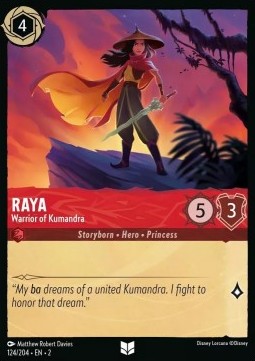 Raya - Kriegerin von Kumandra 2ROF-124 Uncommon Boosterfrisch Englisch Foil