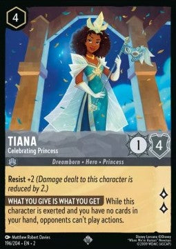 Tiana - Festliche Prinzessin 2ROF-196 Super Rare Boosterfrisch Englisch Foil