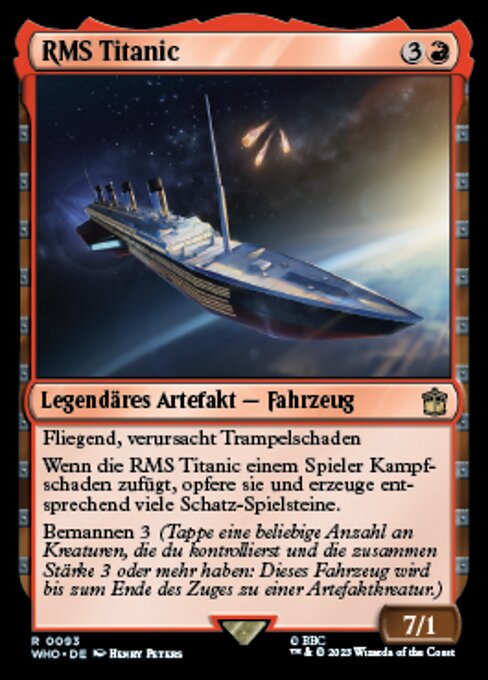 RMS Titanic WHO-93 Rare Near Mint Deutsch