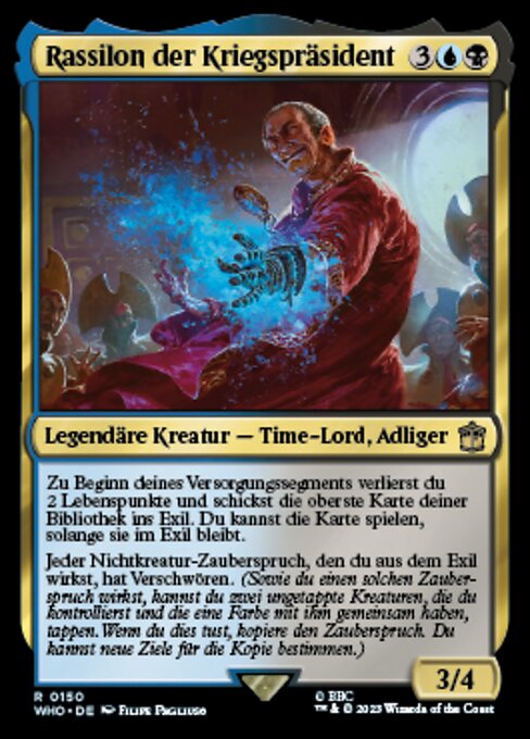 Rassilon der Kriegspräsident WHO-150 Rare Near Mint Deutsch