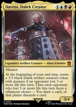 Davros, Schöpfer der Daleks (V.1) WHO-1 Mythic Excellent Deutsch Foil