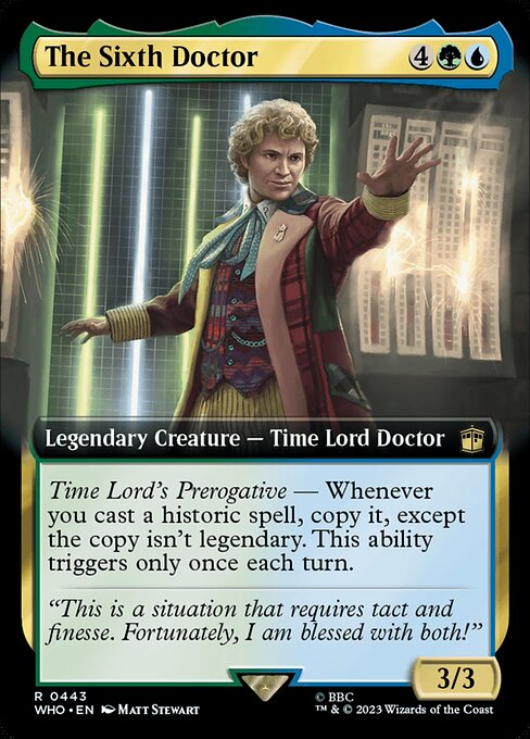 The Sixth Doctor XWHO-443 Rare Near Mint Englisch