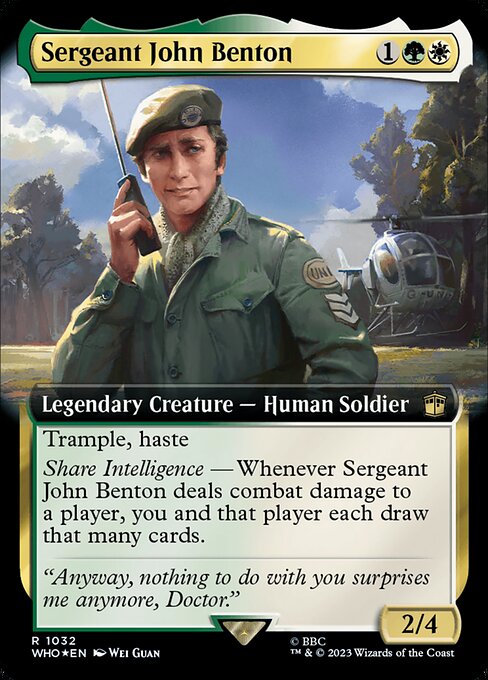Sergeant John Benton (V.3) XWHO-1032 Rare Near Mint Englisch Foil