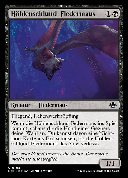 Höhlenschlund-Fledermaus LCI-102 Uncommon Excellent Deutsch