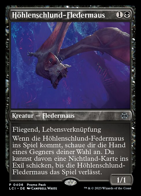 Höhlenschlund-Fledermaus PLCI-406 Uncommon Excellent Deutsch