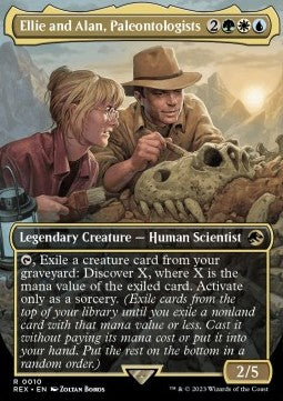 Ellie and Alan, Paleontologists (V.1) REX-10 Rare Excellent Englisch Foil