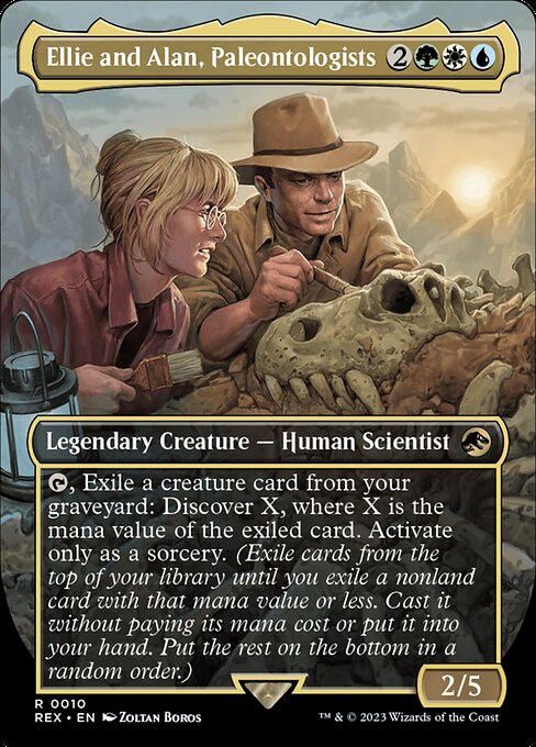 Ellie and Alan, Paleontologists (V.1) REX-10 Rare Excellent Englisch Foil