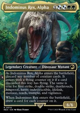 Indominus Rex, Alpha (V.1) REX-14 Rare Excellent Deutsch Foil