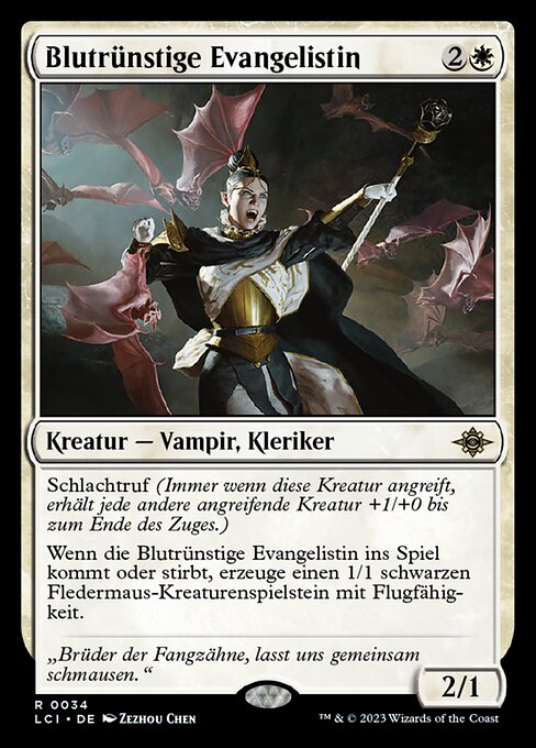 Blutrünstige Evangelistin LCI-34 Rare Excellent Deutsch Foil