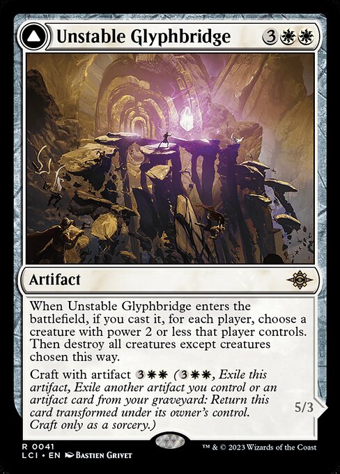 Instabile Glyphenbrücke // Sandwirbel-Wanderglyphe LCI-41 Rare Excellent Englisch
