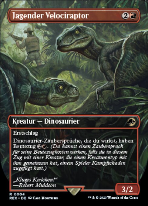 Hunting Velociraptor (V.1) REX-4 Rare Near Mint Deutsch
