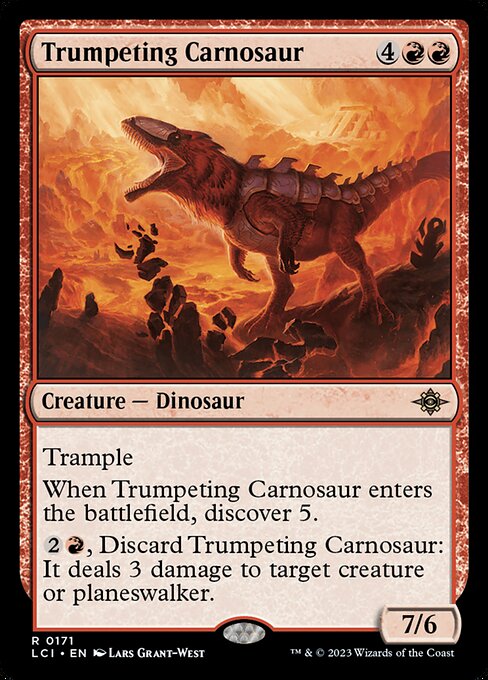 Brüllender Carnosaurus LCI-171 Rare Excellent Englisch Foil