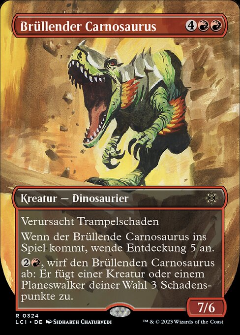 Brüllender Carnosaurus XLCI-324 Rare Near Mint Deutsch