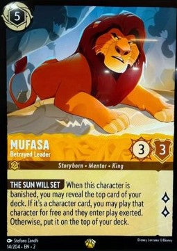 Mufasa - Verratener Anführer 2ROF-14 Legendary Near Mint Deutsch
