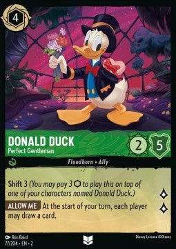 Donald Duck - Perfekter Gentleman 2ROF-77 Uncommon Boosterfrisch Englisch Foil