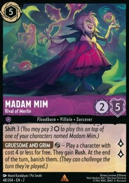 Madame Mim - Merlins Rivalin 2ROF-48 Rare Boosterfrisch Englisch Foil