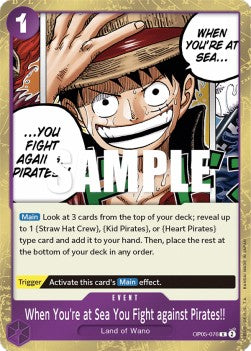 When You're at Sea You Fight against Pirates!! (OP05-076) OP05 Rare Near Mint Englisch
