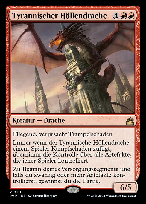 Tyrannischer Höllendrache RVR-111 Rare Excellent Deutsch