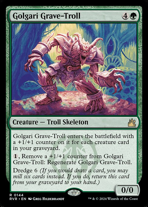 Golgari-Grabtroll RVR-144 Rare Excellent Englisch Foil