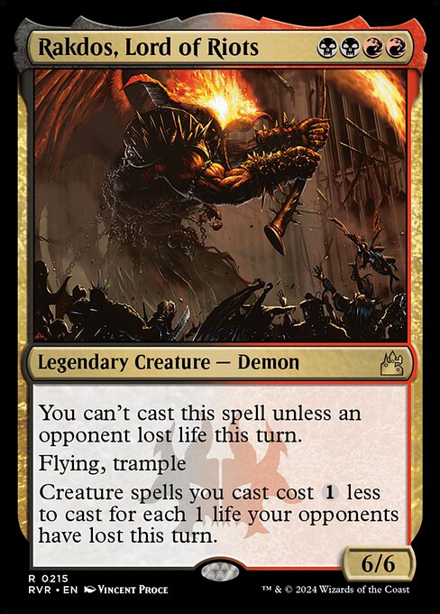 Rakdos, Fürst des Aufruhrs RVR-215 Rare Near Mint Englisch Foil