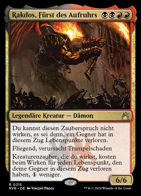 Rakdos, Fürst des Aufruhrs RVR-215 Rare Near Mint Deutsch